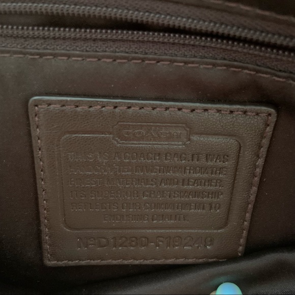 Coach gallery signature zip khaki mahogany tote - Picture 5 of 8